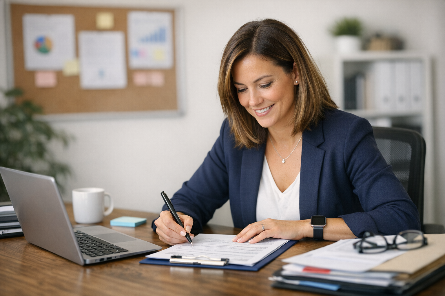 HR Professional at Desk Working